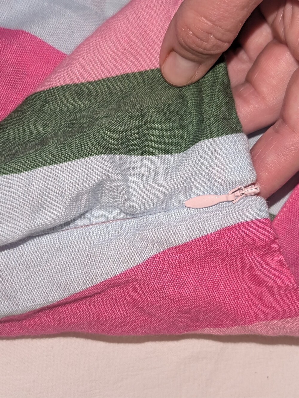 Zara Striped Mini Skirt in Pink, Green & Light Blue NWT - Picture 2 of 5